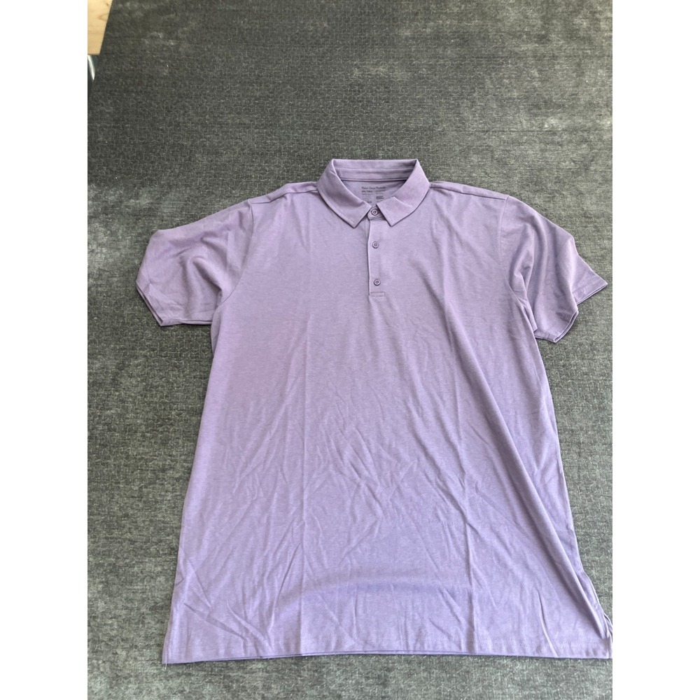 Fresh Clean Threads Polo Shirt Mens 2XL Tall Purple Soft Cotton Golf Performance